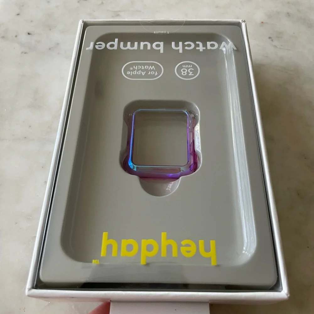 NEW- HeyDay brand 38mm Apple Watch purple bumper case in original sealed box